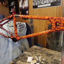 Custom Painted 1980 Mongoose Motomag Bmx Frame