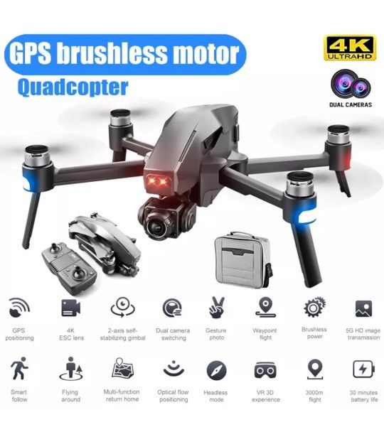 4DRC 2022 M1 Foldable GPS Drone with FPV 4K Camera Brushless RC Quadcopter