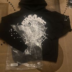 Spider Hoodie Black And White 