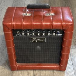 Kustom '66 Dart Guitar Amplifier Red Sparkle Tuck and Roll Tolex