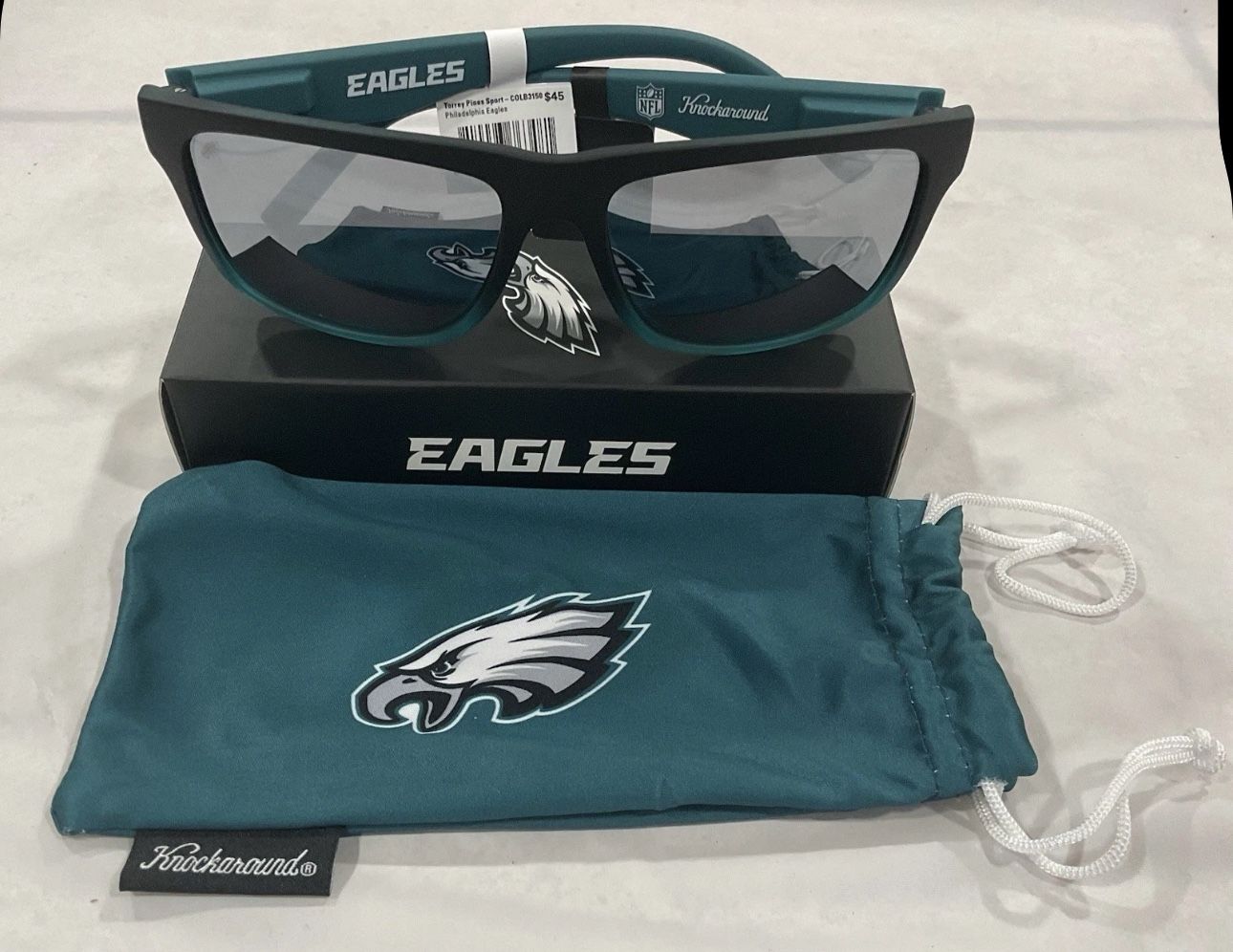 Philadelphia Eagles-Knockaround Polarized Sunglasses-Torrey Pines Sport New!