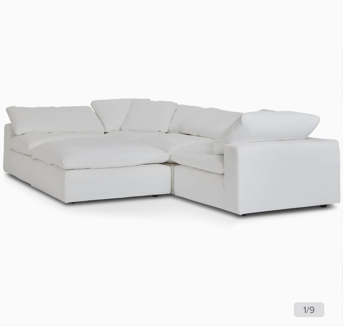 City Furniture Nixon 5 piece sectional white cloud couch
