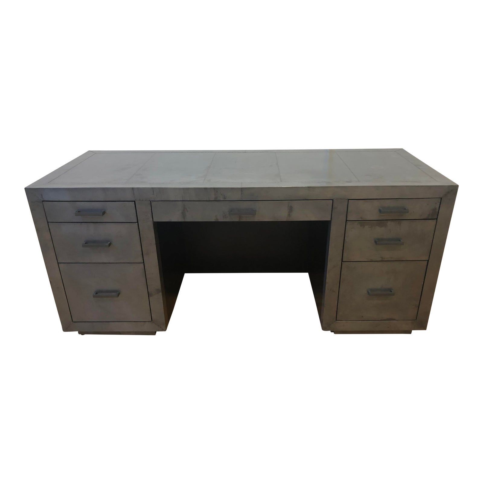 Restoration Hardware La Salle Metal-Wrapped Desk