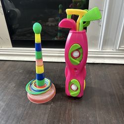 ⛳ Toddler Toy Bundle – Golf Set + Ring Stacker – $15 ⛳