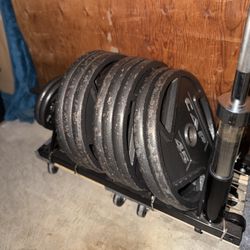OLYMPIC WEIGHT  PLATES- CAP BARBELL