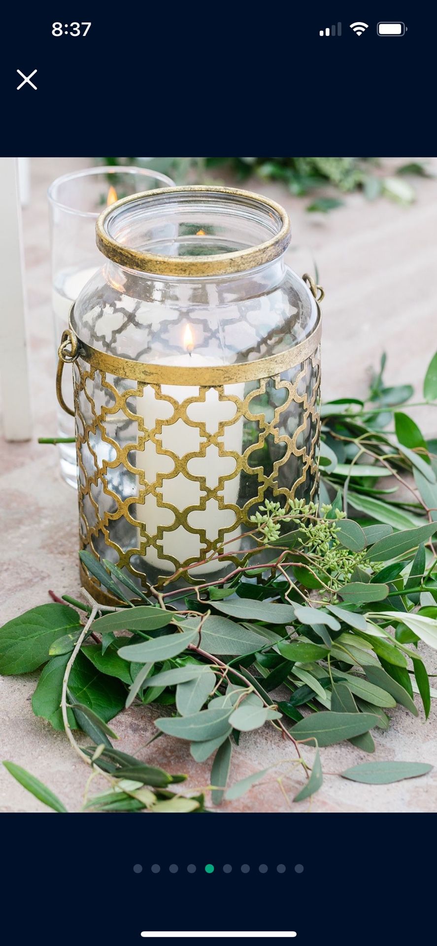 Gold Brass vases