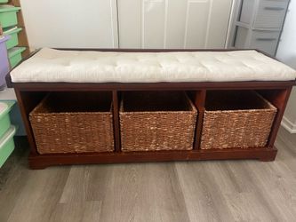 Pottery Barn Entryway Bench with Storage