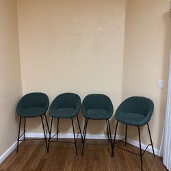 Bar Stools 36”  Green Chairs 