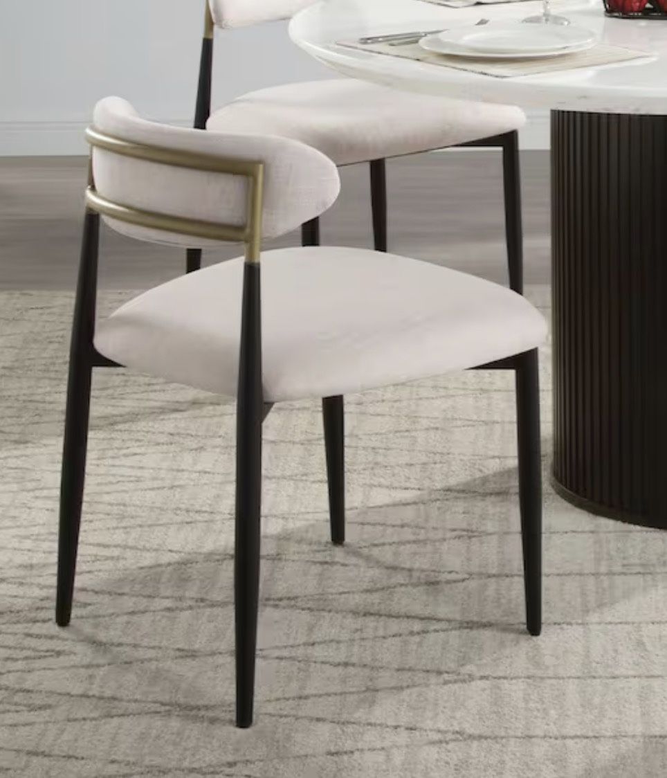 ACME Beige Side Chair (Set-2)