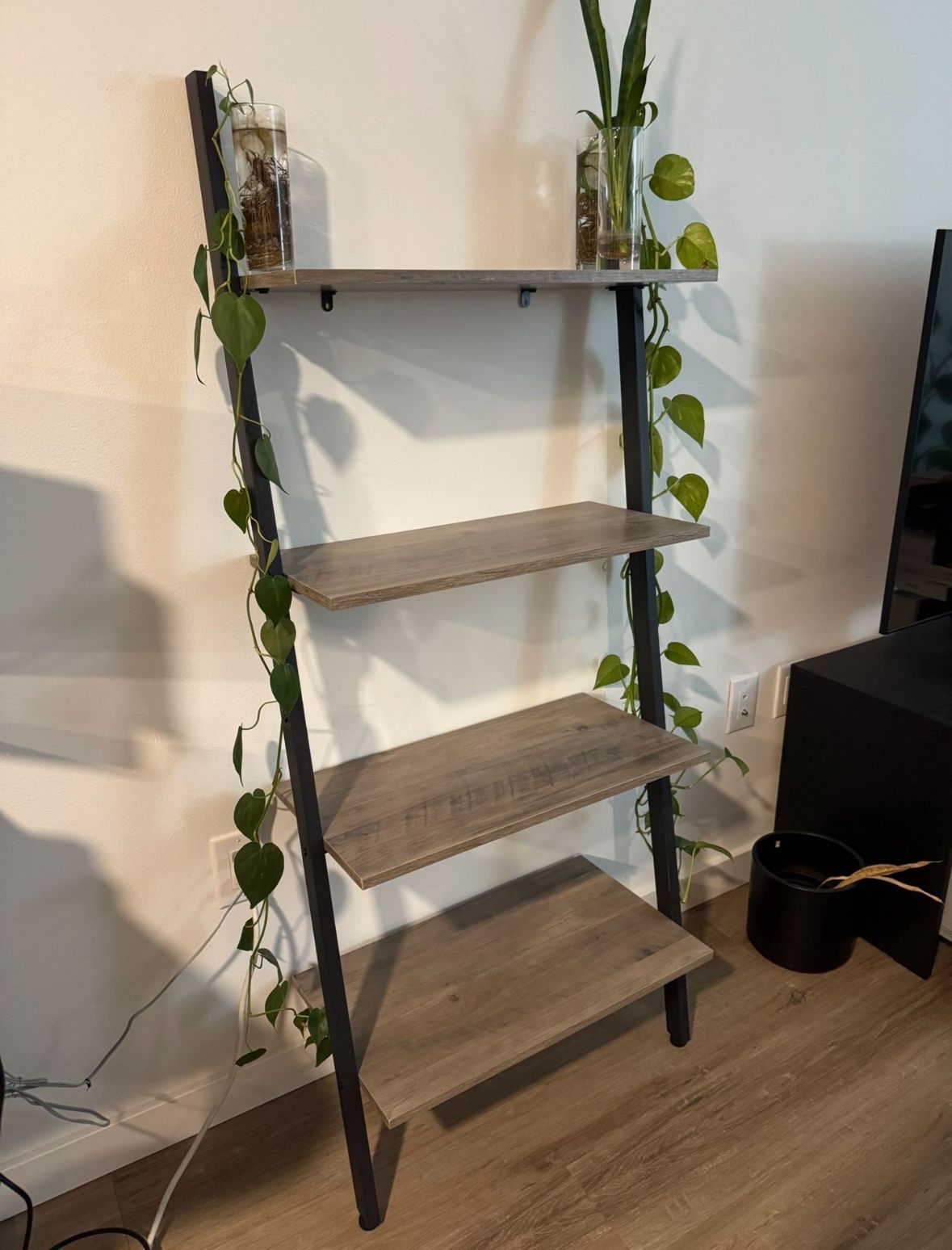 4 Tier Wall Ladder Shelf