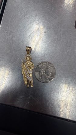 14K Gold San Judas Pendant