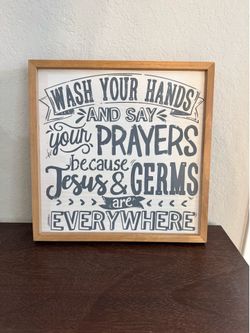 Wash Your Hands Wall Decor