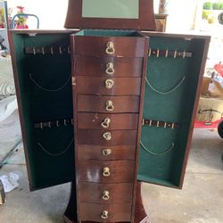 Standing Jewelry Armoire 