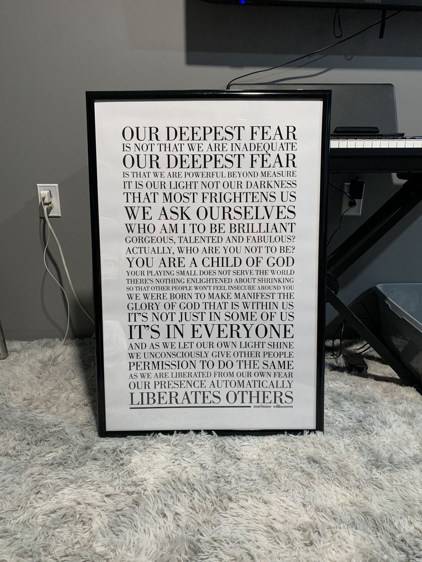 Our Deepest Fear by Marianne Williamson Poster