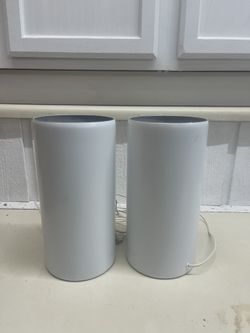 Vintage Postmodern Canister Lamps