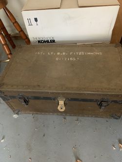 Old Documented Marine Footlocker - Excellent Condition