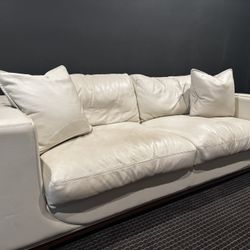 White Leather Sofa 