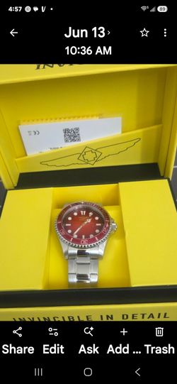 Invicta red and silver. Invincible in Detail Since 1837