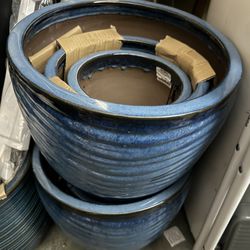 Blue Flower Pots 