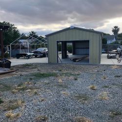 Steel Building Red Iron