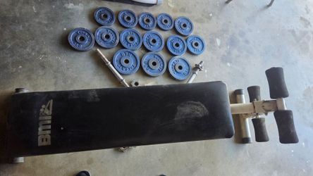 Plates dumbell  and ab bench