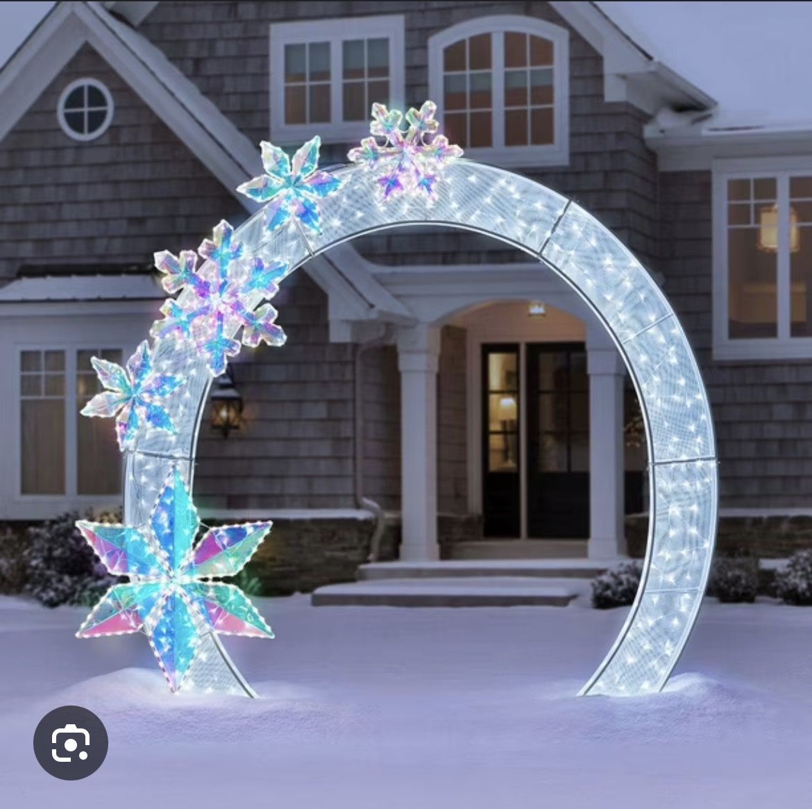 Member's Mark 8' Pre-Lit Arch with Prismatic Snowflakes CHRITMAS