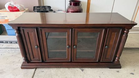 60” Cherry wood TV center