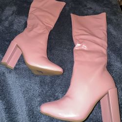 FN Pink Heel Boots