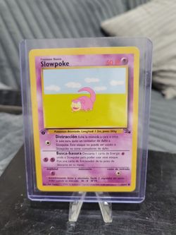 Pokemon slowpoke card 1st.edition  slowpoke  Spanish  #55 fossil set 1999  vintage rare  Pokemon card /taking Offers