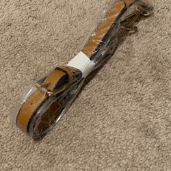 Leather brown shoulder bag Belt