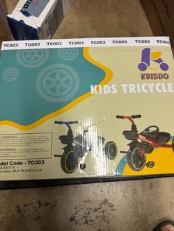 KRIDDO Kids Tricycle – Pink/Rose Toddler Trike