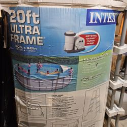  20ft X 48" Round Intex Above Ground Pool