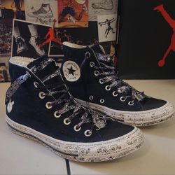 CONVERSE X MILEY CYRUS CTAS BLACK WHITE BANDANA HIGH TOP Women's Size 9