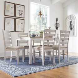 Dining Table and 6 Chairs Set