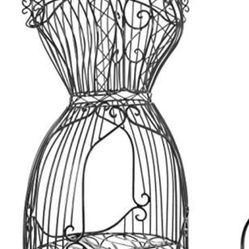 Black Metal  Wire Frame Dress Mannequin
