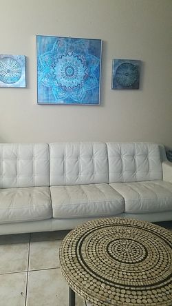 Big sofá white nacarade y 2 individuales