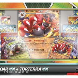 Pokemon TCG Incineroar Ex & Torterra Ex Special Collection Box -Brand New Sealed