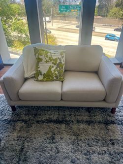 Interior Define Gaby Loveseat, Cream