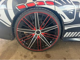 24s rims 5lugs they on a dodge charger
