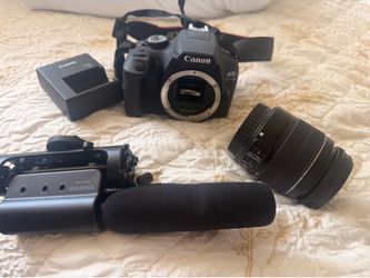 Canon - EOS Rebel T7 DSLR Video Camera with 18-55mm Lens -
