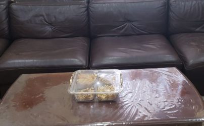 Leather Couch And Table