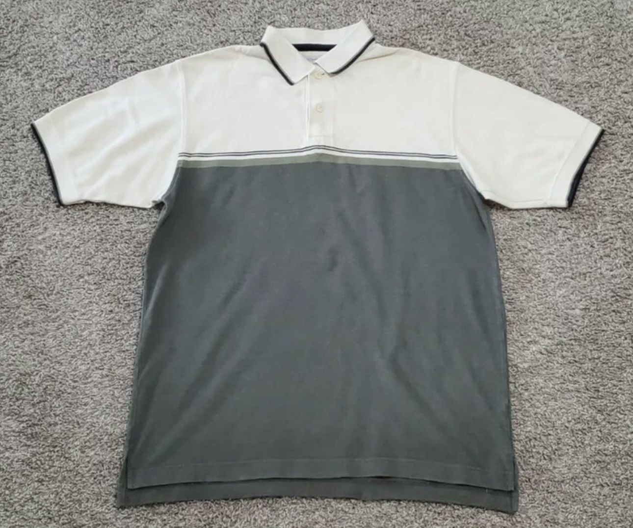 Men's Nicklaus Short Sleeve Polo Shirt Size XL Green White
