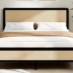 NEW Modern Rattan Queen Size Bed Frame/ Headboard 