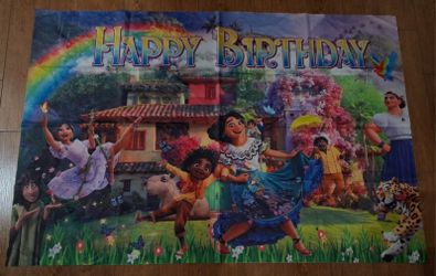Disney Encanto Happy Birthday Back Drop Party Banner