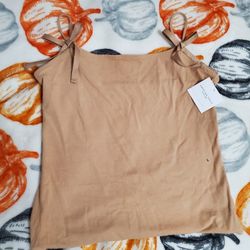 American Eagle Tan Bow Thong Bodysuit 