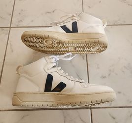 Veja V-15 Leather White Nautico High-top Sneakers