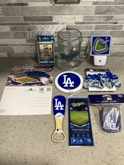Lot Of New Dodgers MLB Baseball Mixed Gift Items (VALENCIA) $50