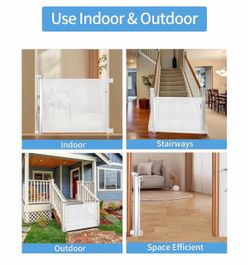 Retractable Baby Gate For Stairs – 33” Height, Up To 55” Width