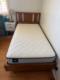 Twin Bed Frame, Box Spring, Mattress