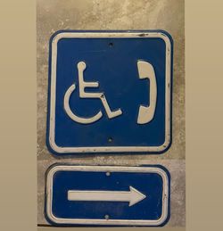 Vintage Accessible Phone For Handicap Sign